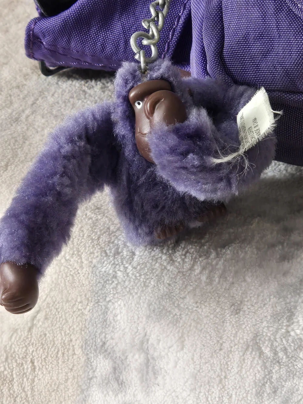 Kipling Purple Convertible Crossbody Waist Pack Belt Bag Monkey Charm